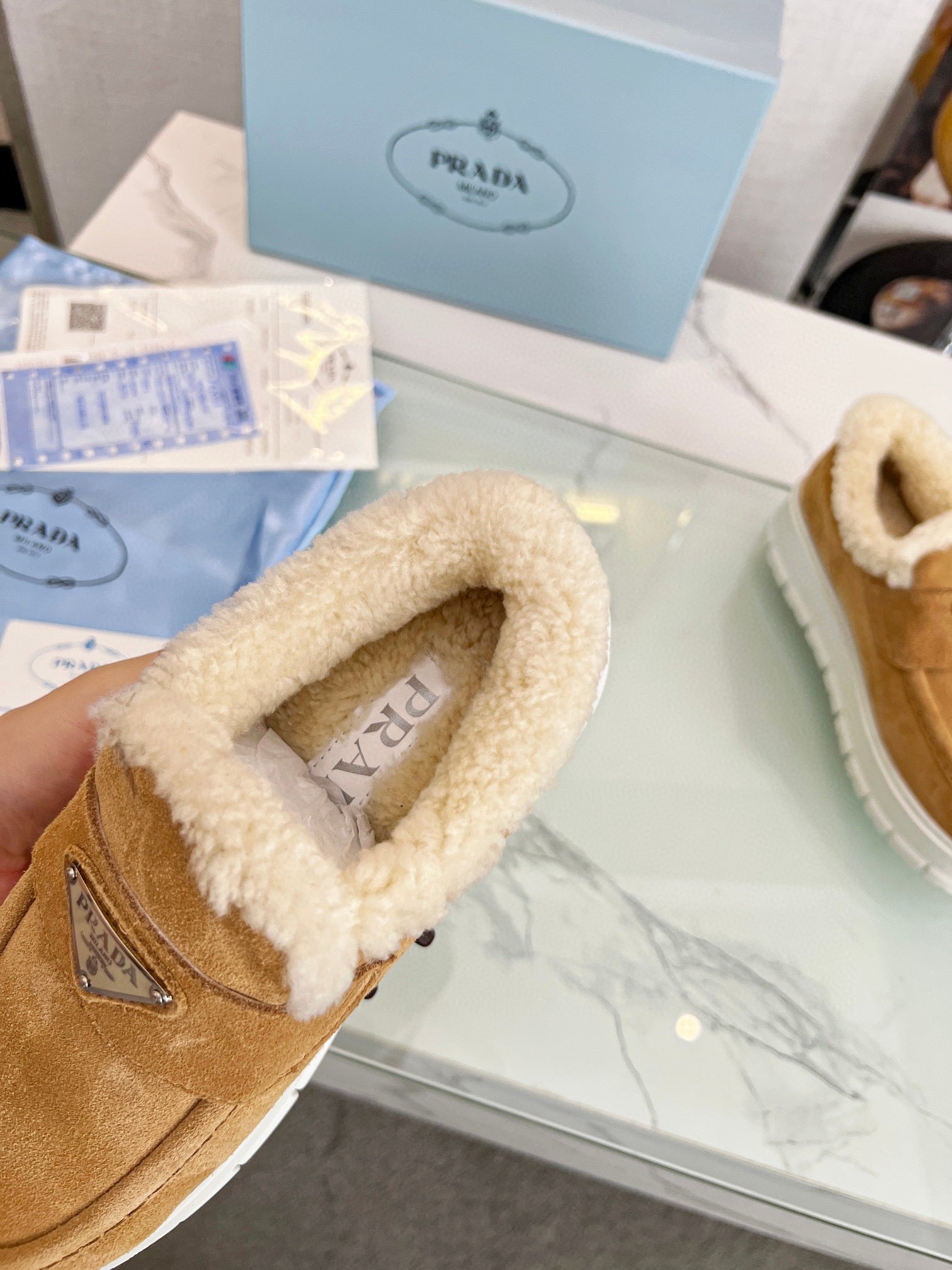 VBS SUEDE LOAFER BOOTIES ECRU 1D245N 3I2M F0379 F ZB45