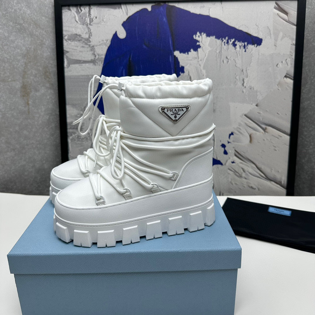 PD NYLON GABARDINE APRÈS SKI BOOTIES WHITE 2U007N 3LFV F0009 F 040