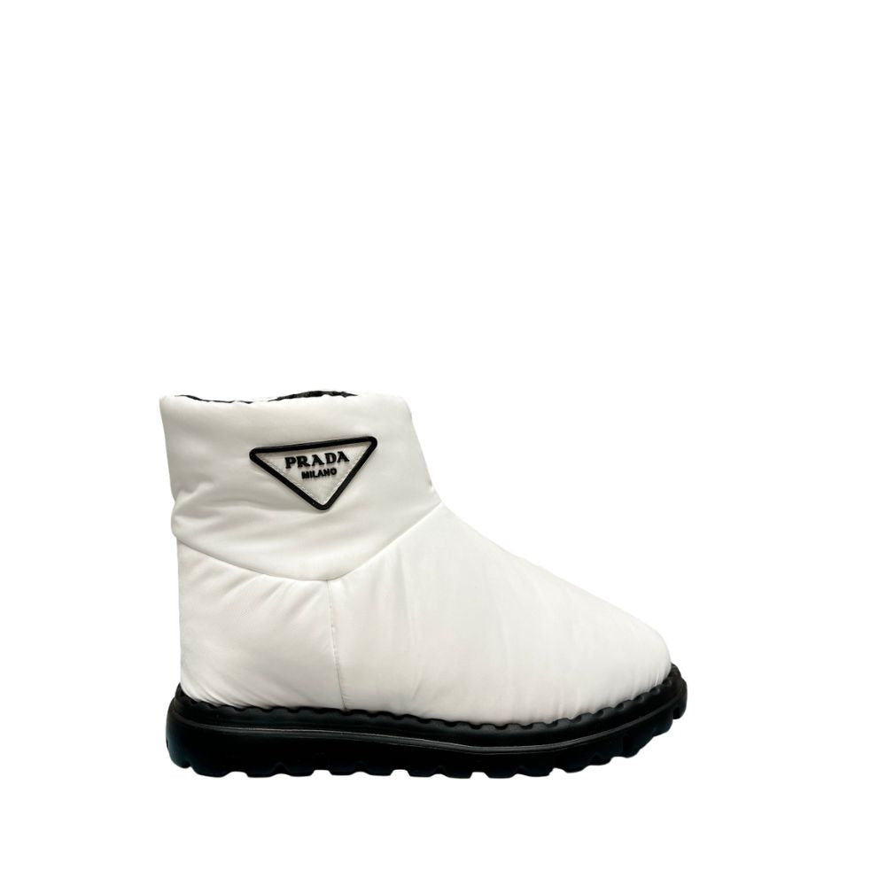 PD NYLON FABRIC BOOTIES WHITE