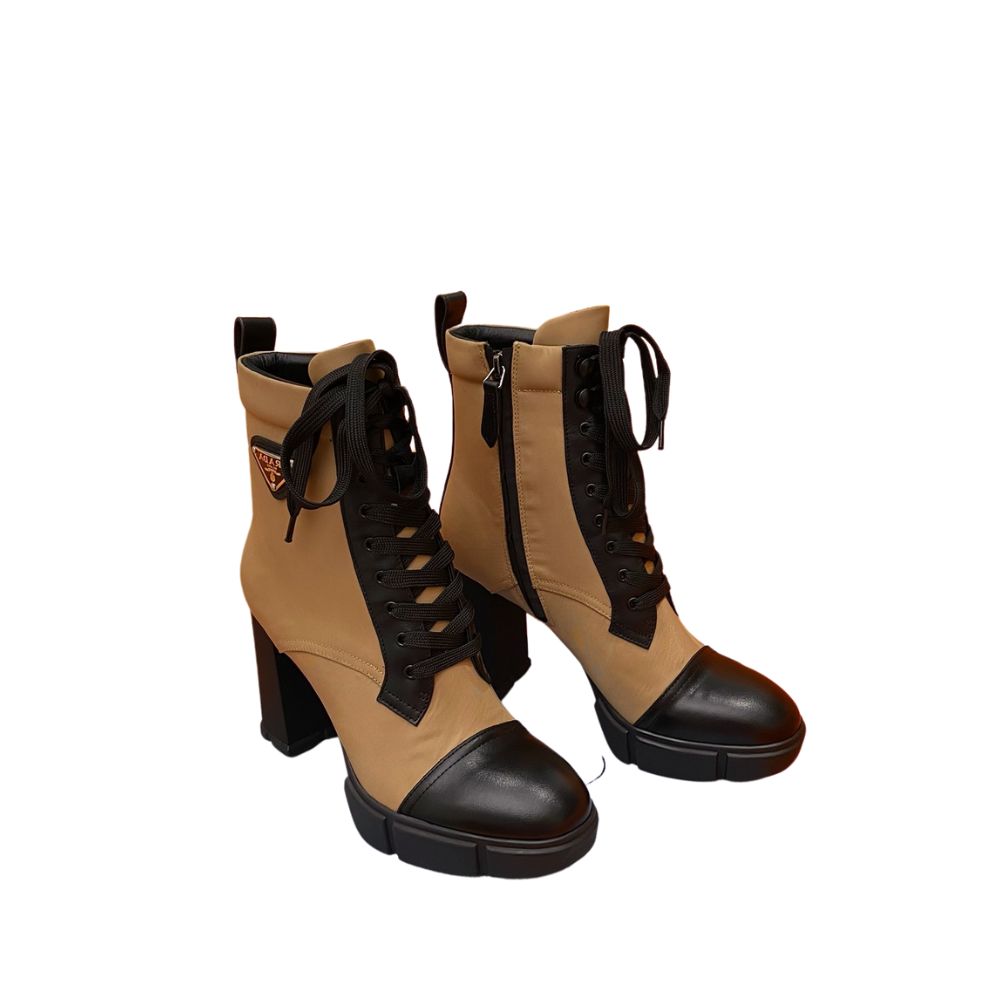 VBS LOGO PLAQUE ANKLE BOOTS BROWN