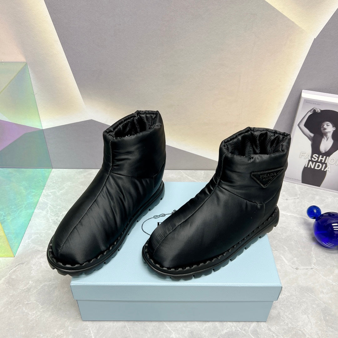 PD NYLON FABRIC BOOTIES BLACK 1T259N 3LGO F0002 F 020