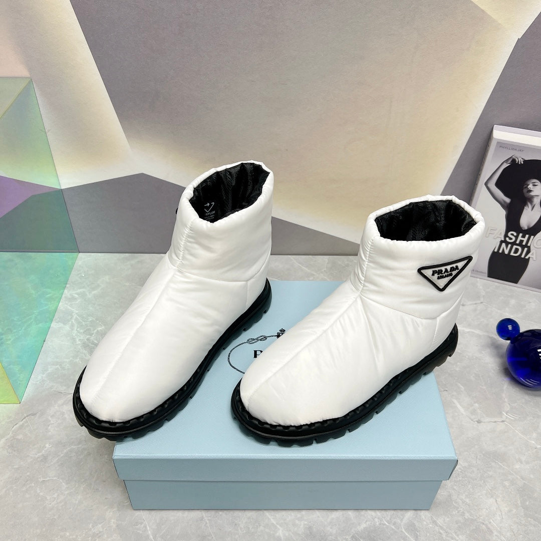 VBS NYLON FABRIC BOOTIES WHITE