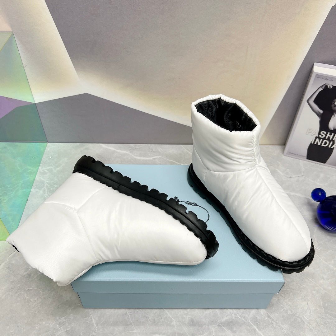 VBS NYLON FABRIC BOOTIES WHITE
