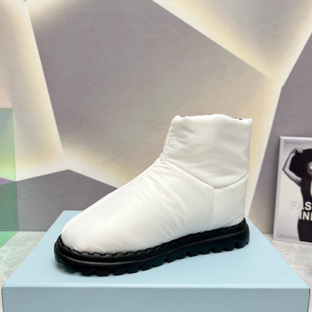 PD NYLON FABRIC BOOTIES WHITE
