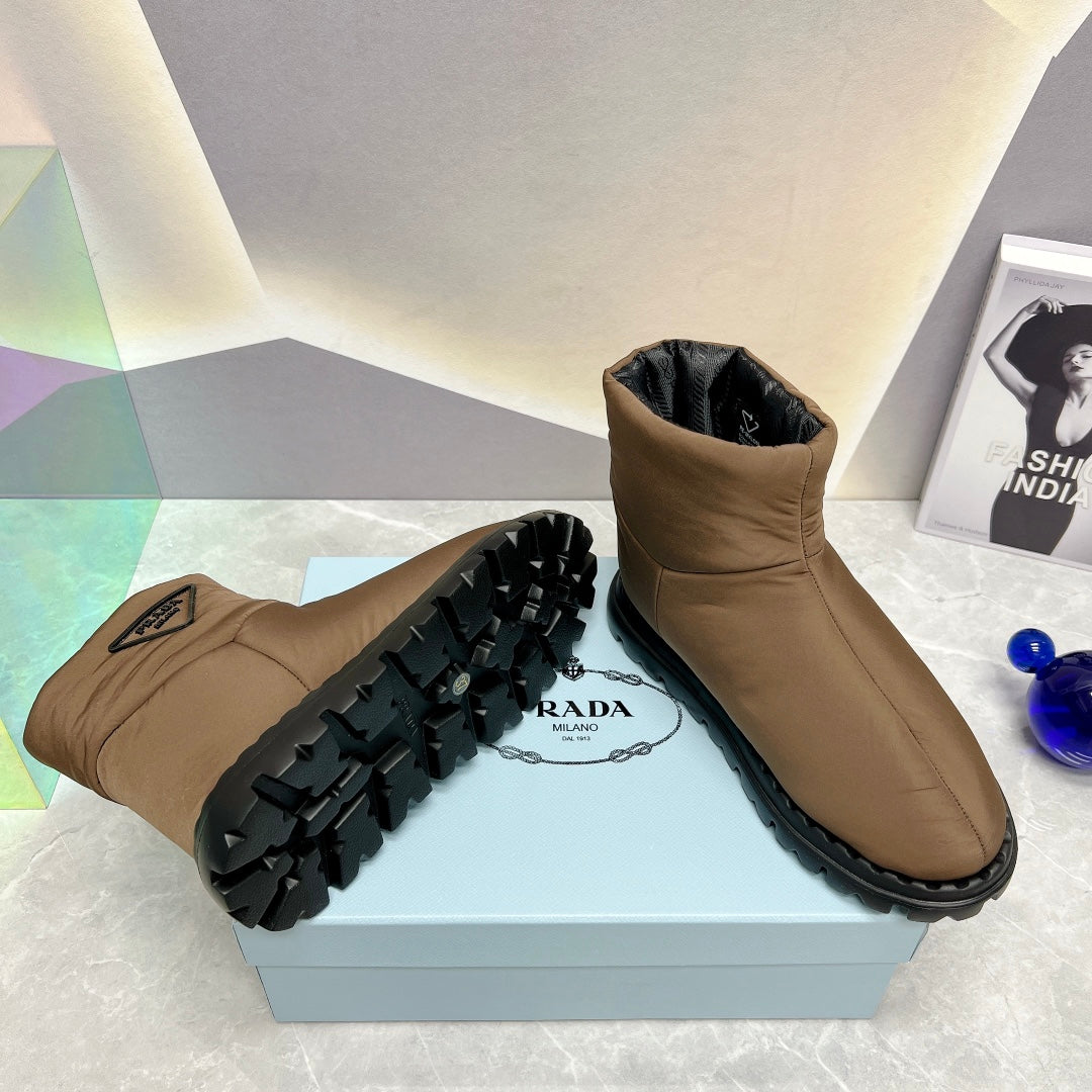 VBS NYLON FABRIC BOOTIES BROWN