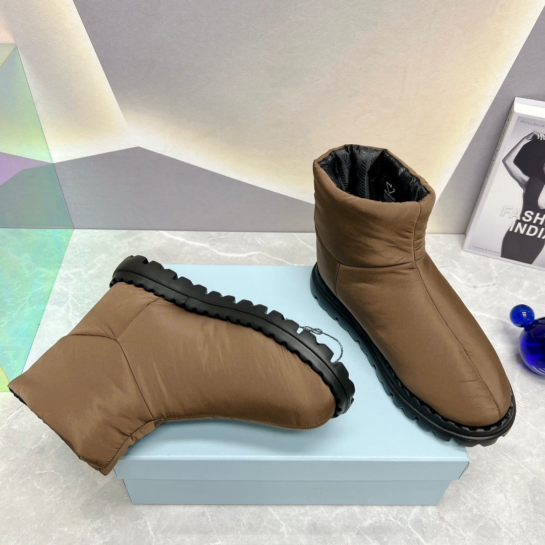 VBS NYLON FABRIC BOOTIES BROWN