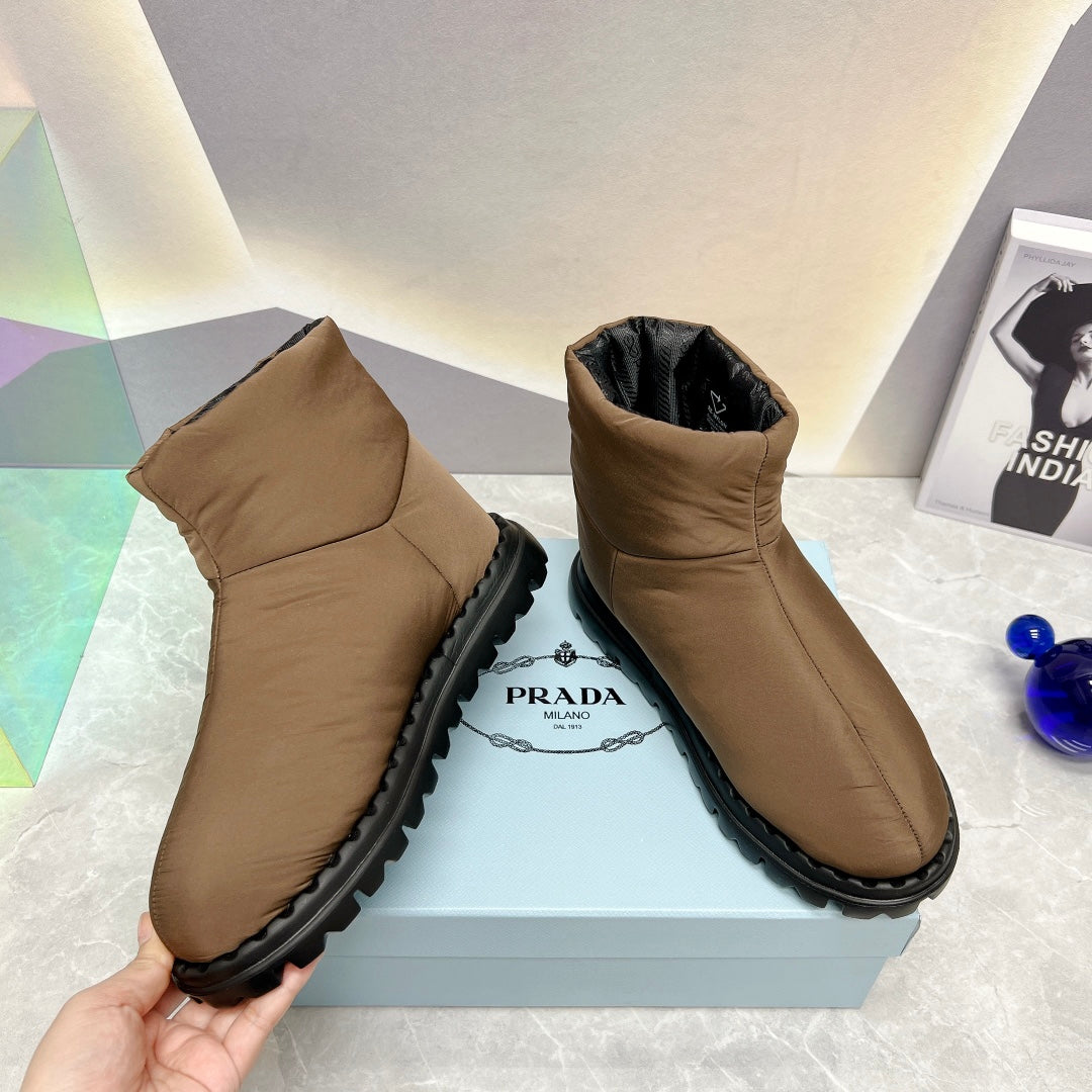 VBS NYLON FABRIC BOOTIES BROWN