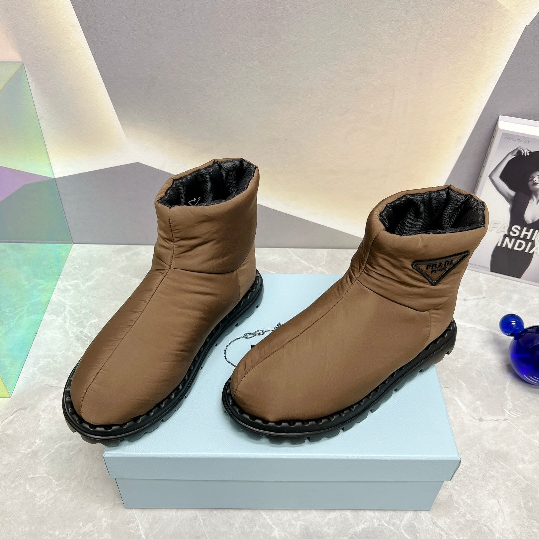 VBS NYLON FABRIC BOOTIES BROWN