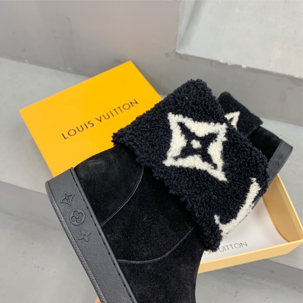 nmb SNOWDROP FLAT ANKLE BOOT BLACK 1AACHV