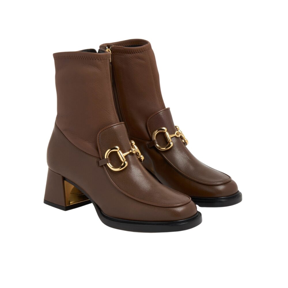 VBS HORSEBIT PLAQUE ANKLE BOOTS BROWN 719830 1DO50 2347