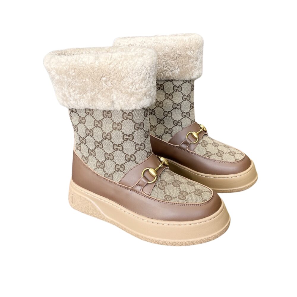Vbs 1955 HORSEBIT SNOW BOOTS Vbs CANVAS IN BROWN