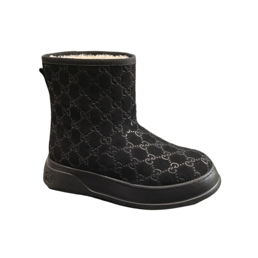 GG WOMEN’S BOOT GG SUDE CANVAS BLACK