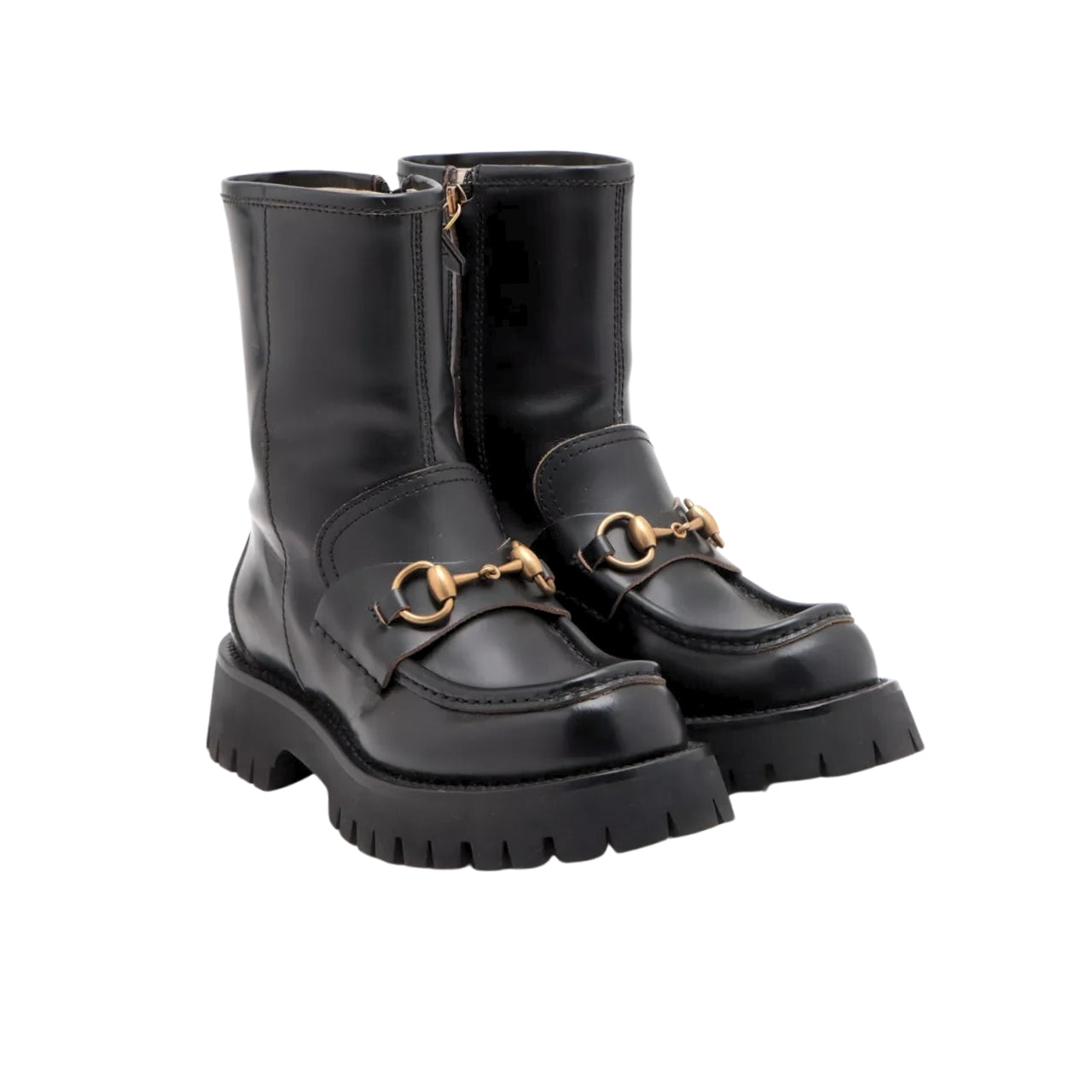GG HORSEBIT ANKLE BOOTS LEATHER BLACK