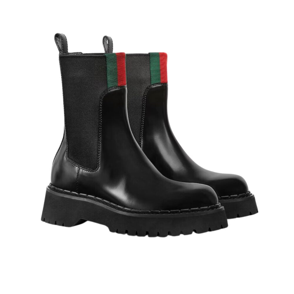 VBS WOMEN'S BOOT WITH WEB ANAND LEATHER BLACK ?806398 AAD6T 1052