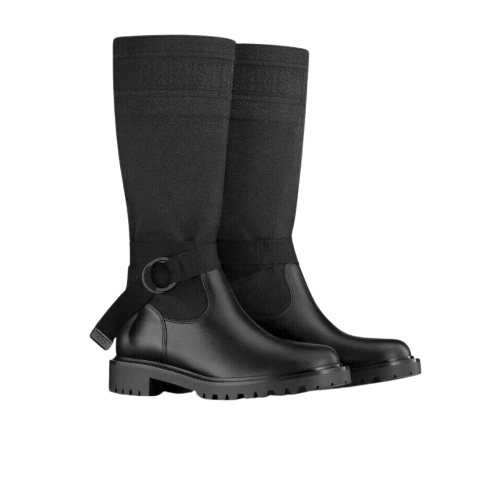 VBS D MAJOR BOOT FABRIC AND CALFSKIN IN BLACK AND BLACK