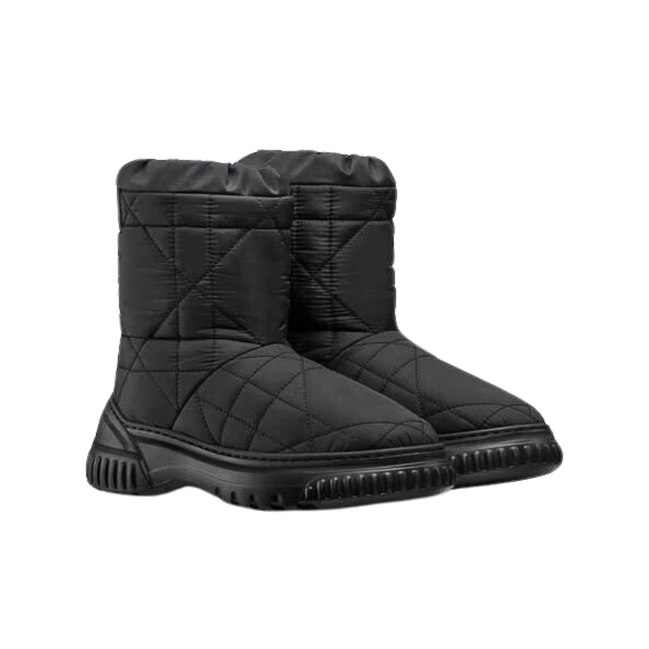 DD FROST ANKLE BOOT BLACK QUILTED NYLON BLACK