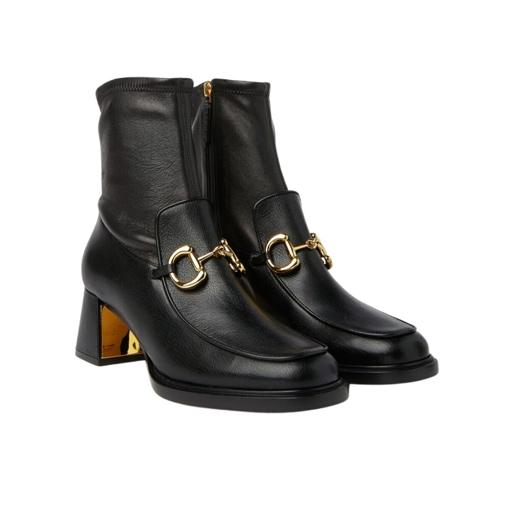 VBS HORSEBIT PLAQUE ANKLE BOOTS BLACK 719830 1DO50 1000