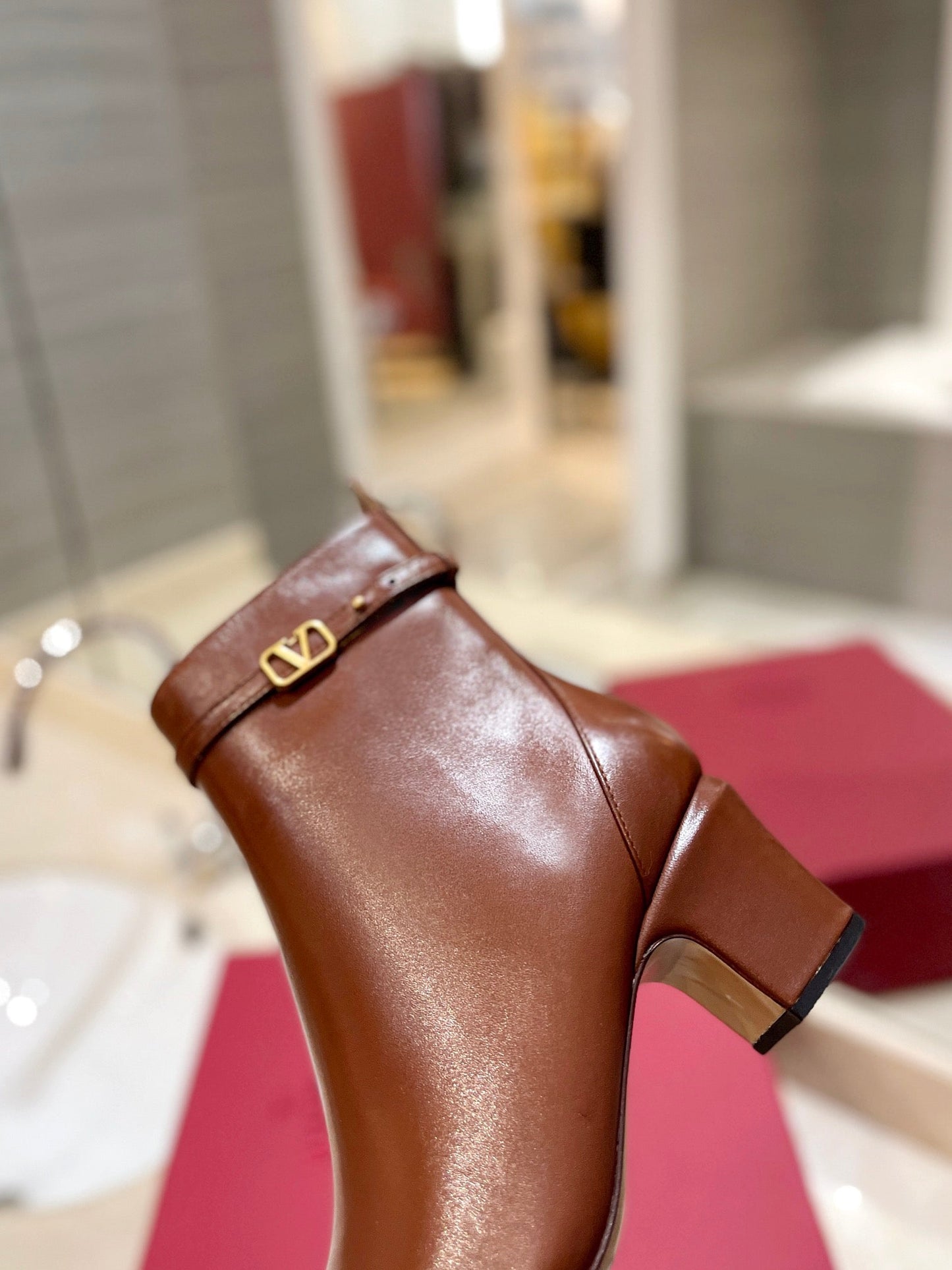 nmb GARAVANI TAN GO ANKLE BOOT IN CALFSKIN LEATHER BROWN