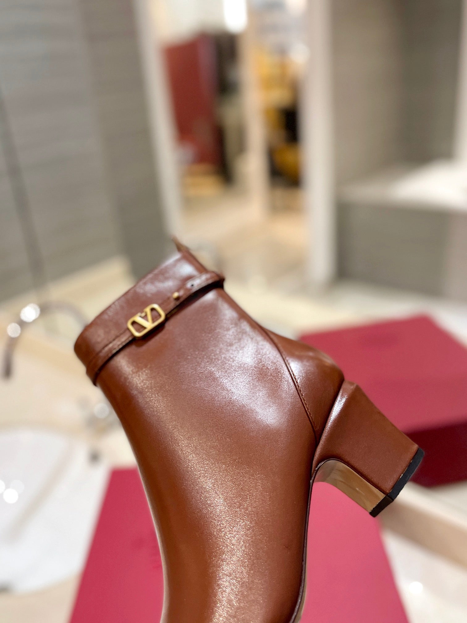 nmb GARAVANI TAN GO ANKLE BOOT IN CALFSKIN LEATHER BROWN