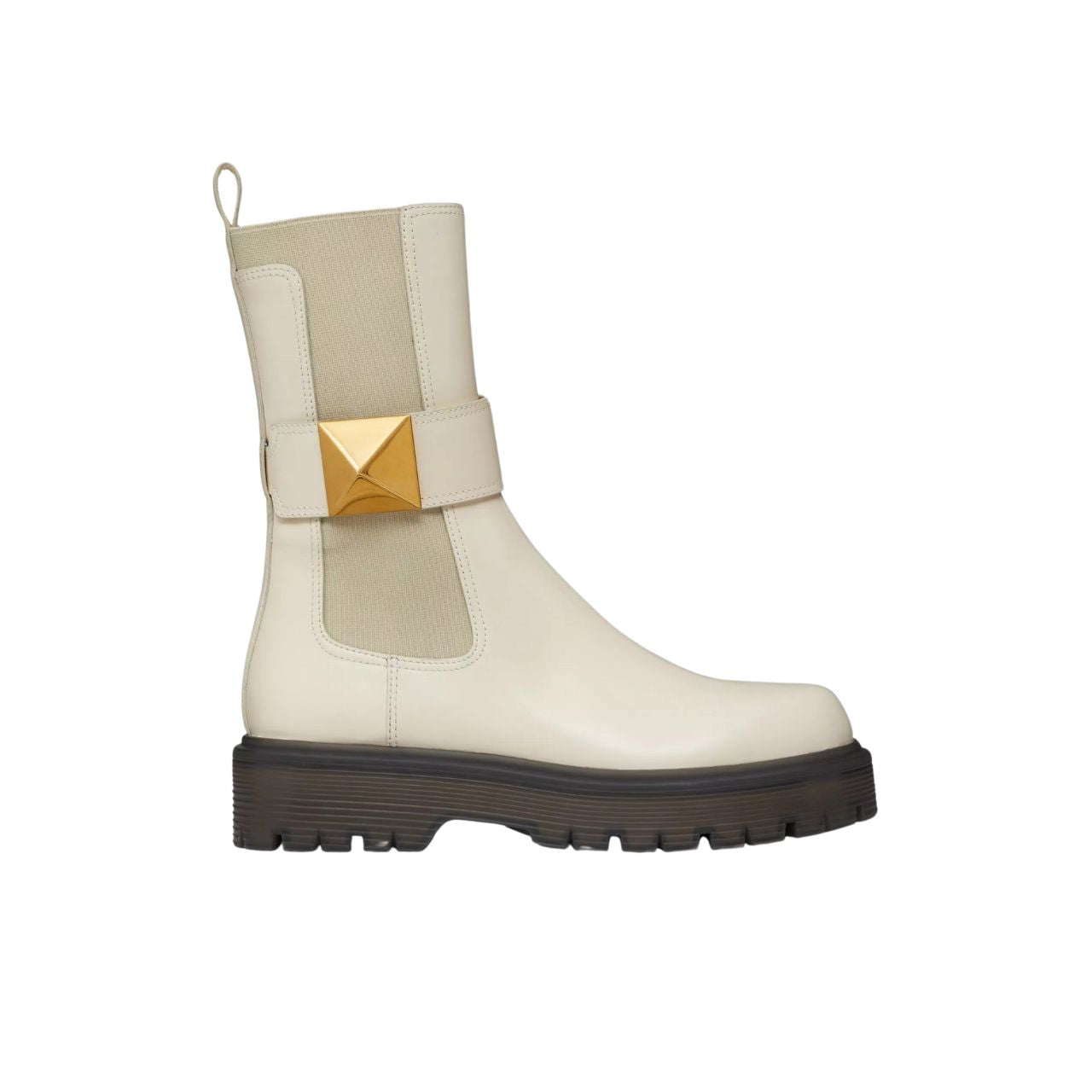 nmb GARAVANI ONE STUD BEATLE BOOT IN CALFSKIN LIGHT IVORY 2W2S0FY1KUM I16