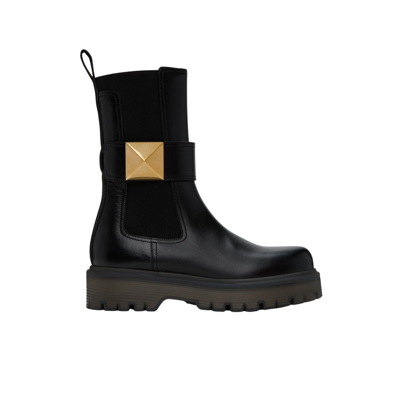 nmb GARAVANI ONE STUD BEATLE BOOT IN CALFSKIN BLACK