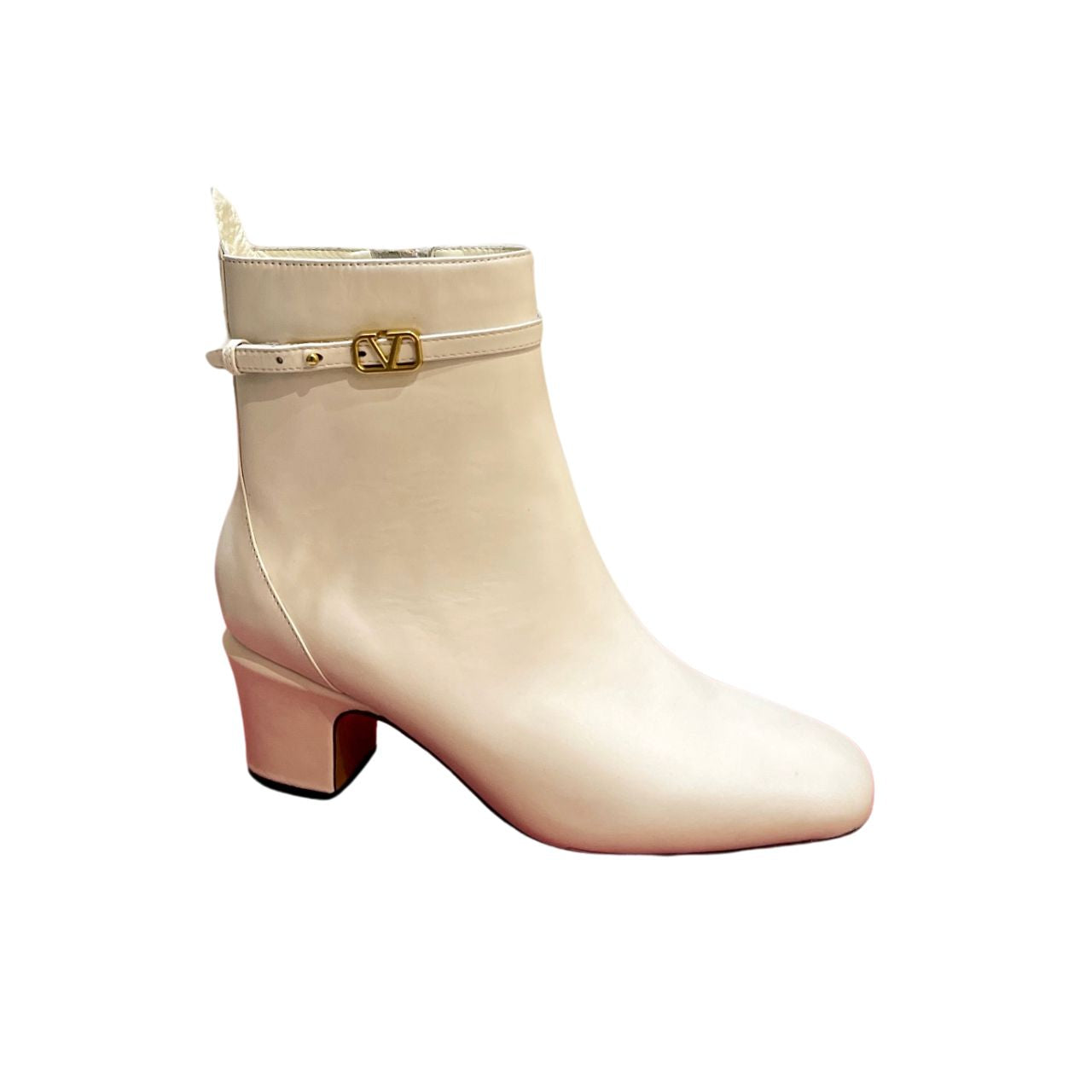 nmb GARAVANI TAN GO ANKLE BOOT IN CALFSKIN LEATHER WHITE