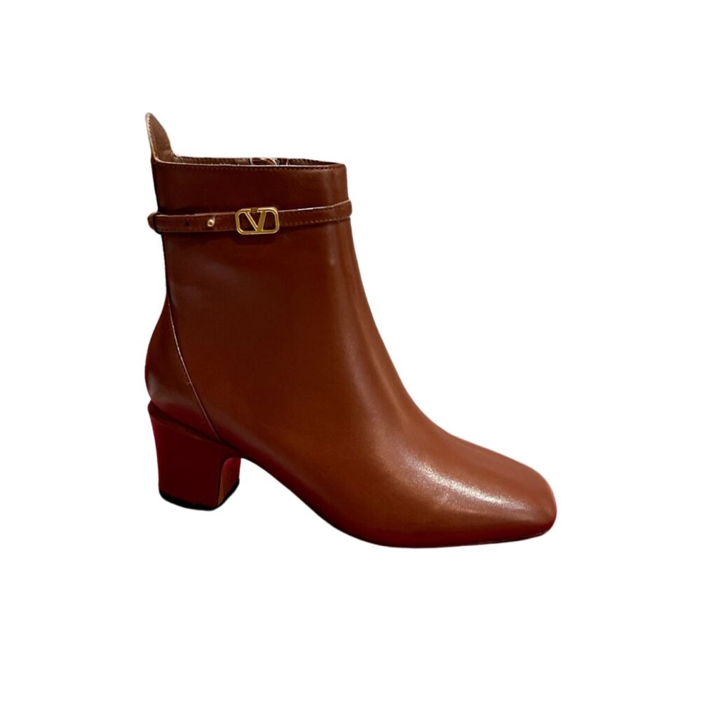 nmb GARAVANI TAN GO ANKLE BOOT IN CALFSKIN LEATHER BROWN