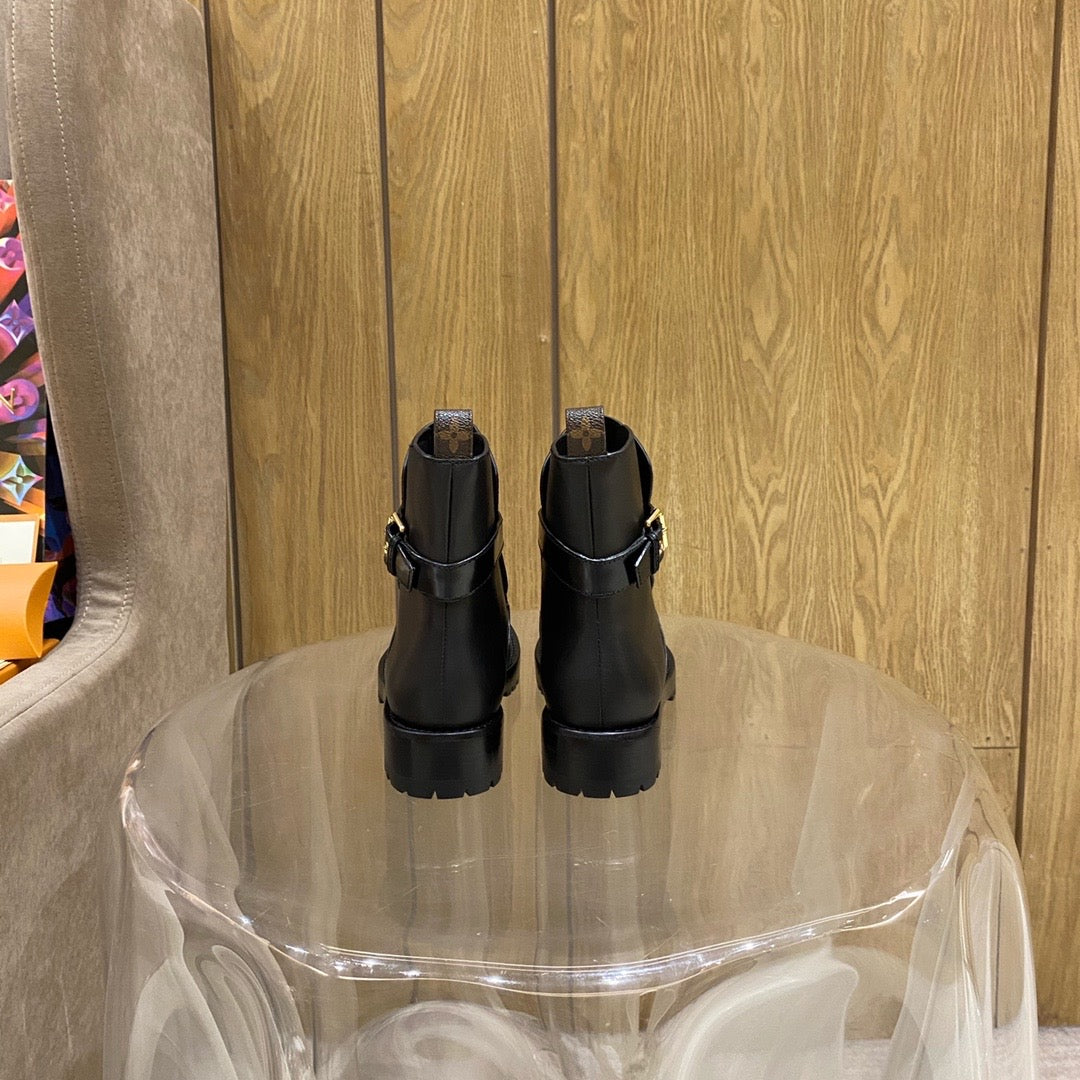nmb DISCOVERY FLAT ANKLE BOOT BLACK 1A868L