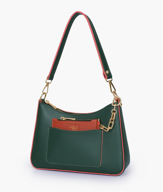 Army green hobo evening bag