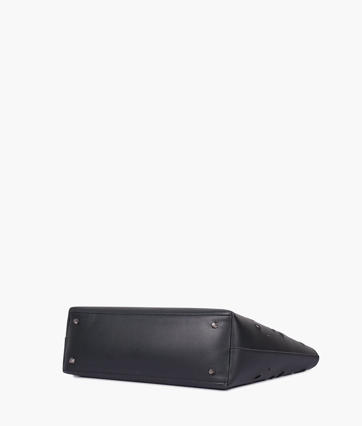 Black two-piece floral tote