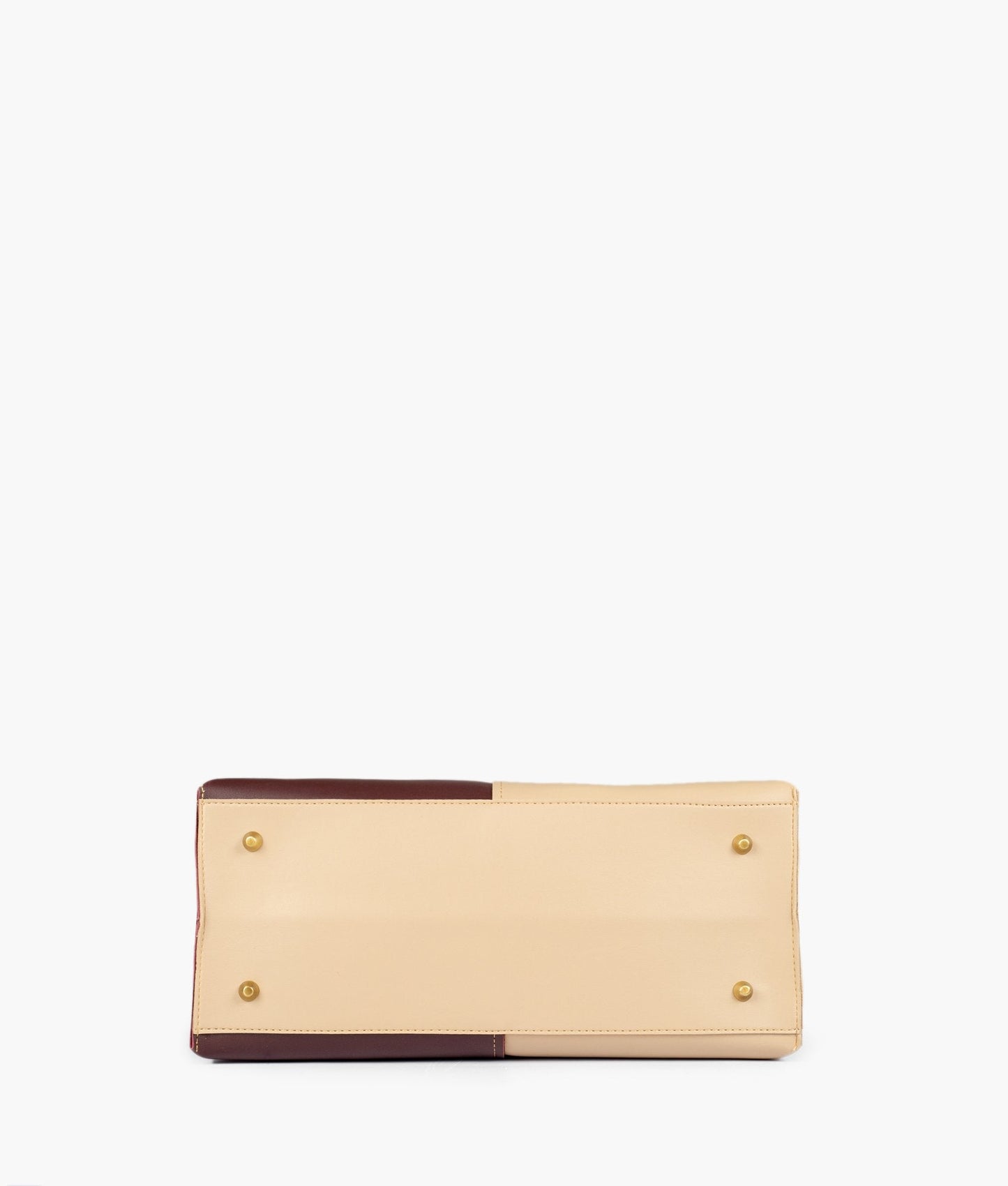 Off-white and burgundy over the shoulder tote bag