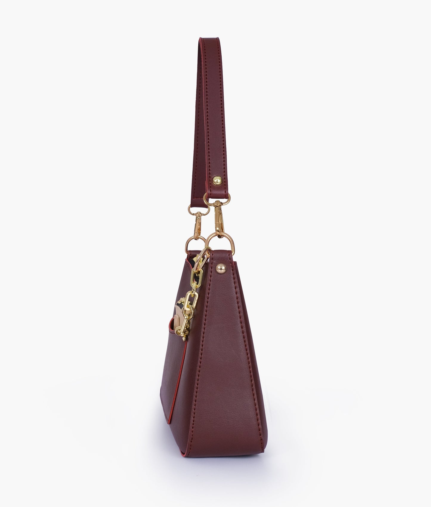 Burgundy hobo evening bag