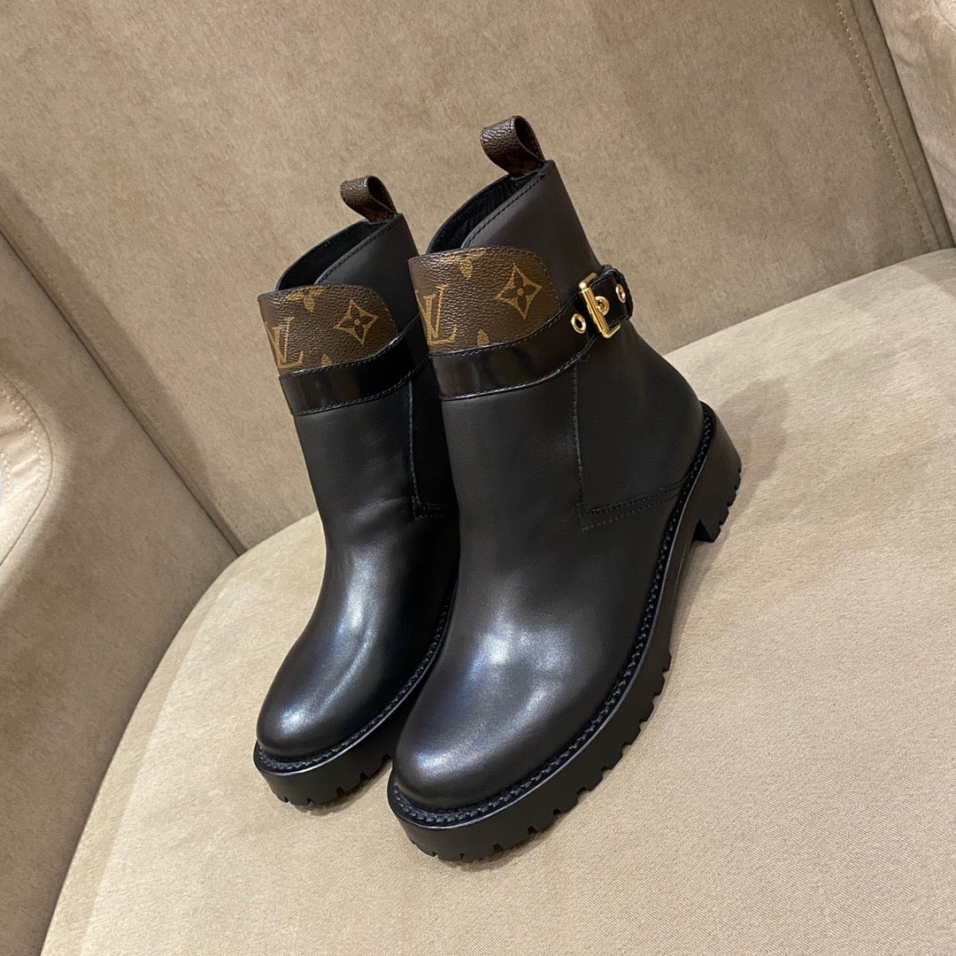 nmb DISCOVERY FLAT ANKLE BOOT BLACK 1A868L