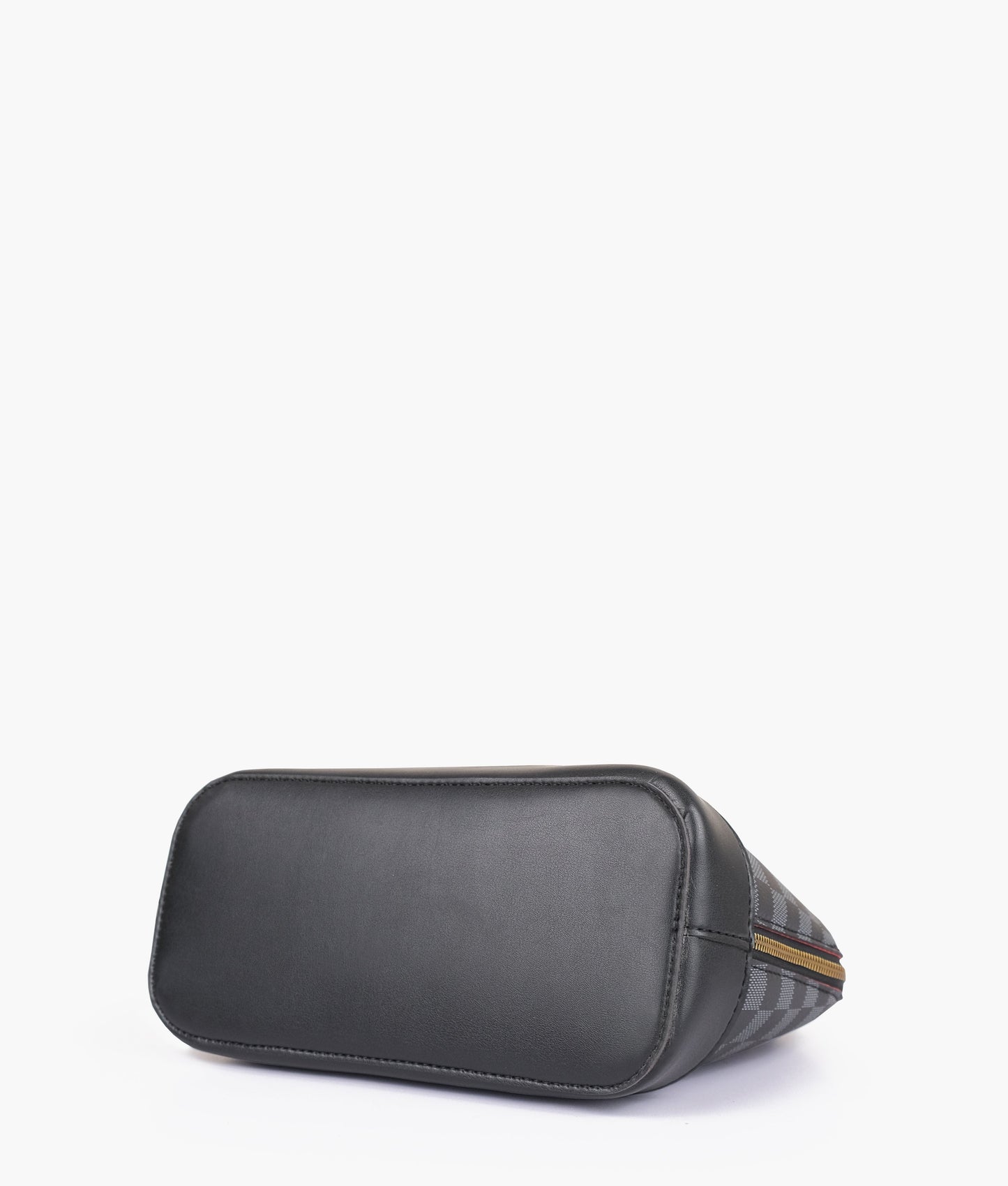 Black dome satchel handbag