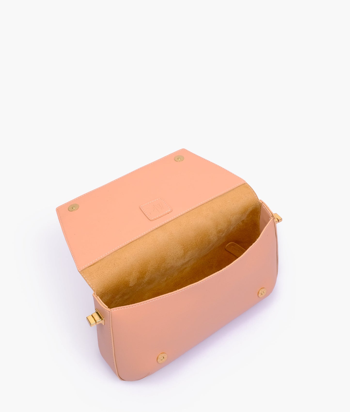 Peach mini flap bag