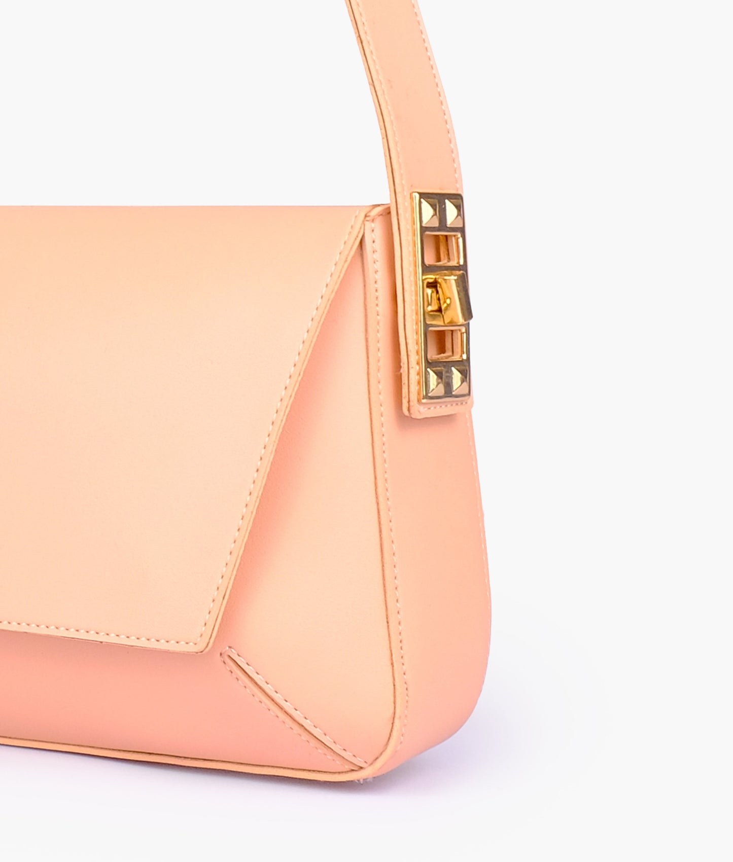 Peach mini flap bag