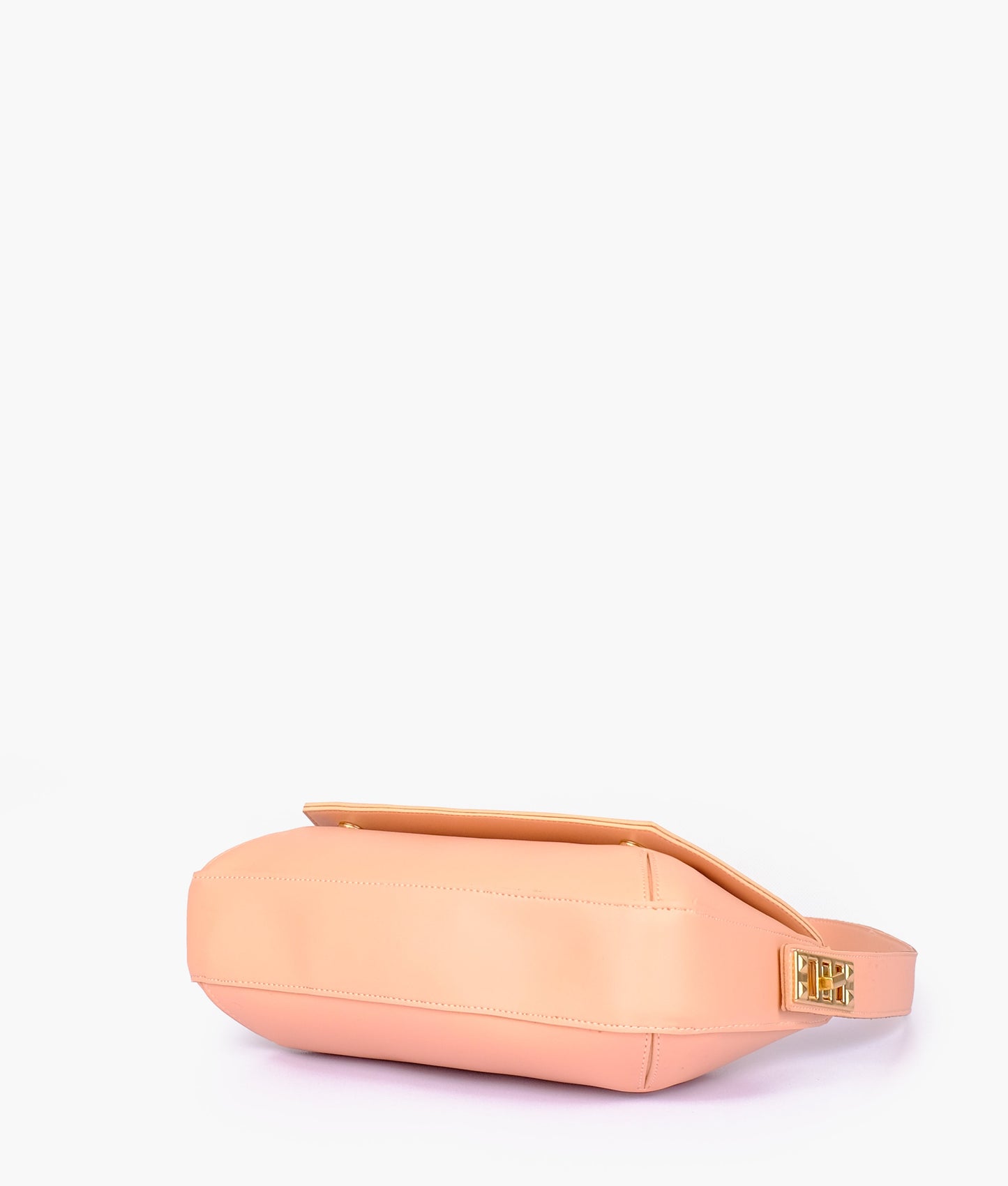 Peach mini flap bag