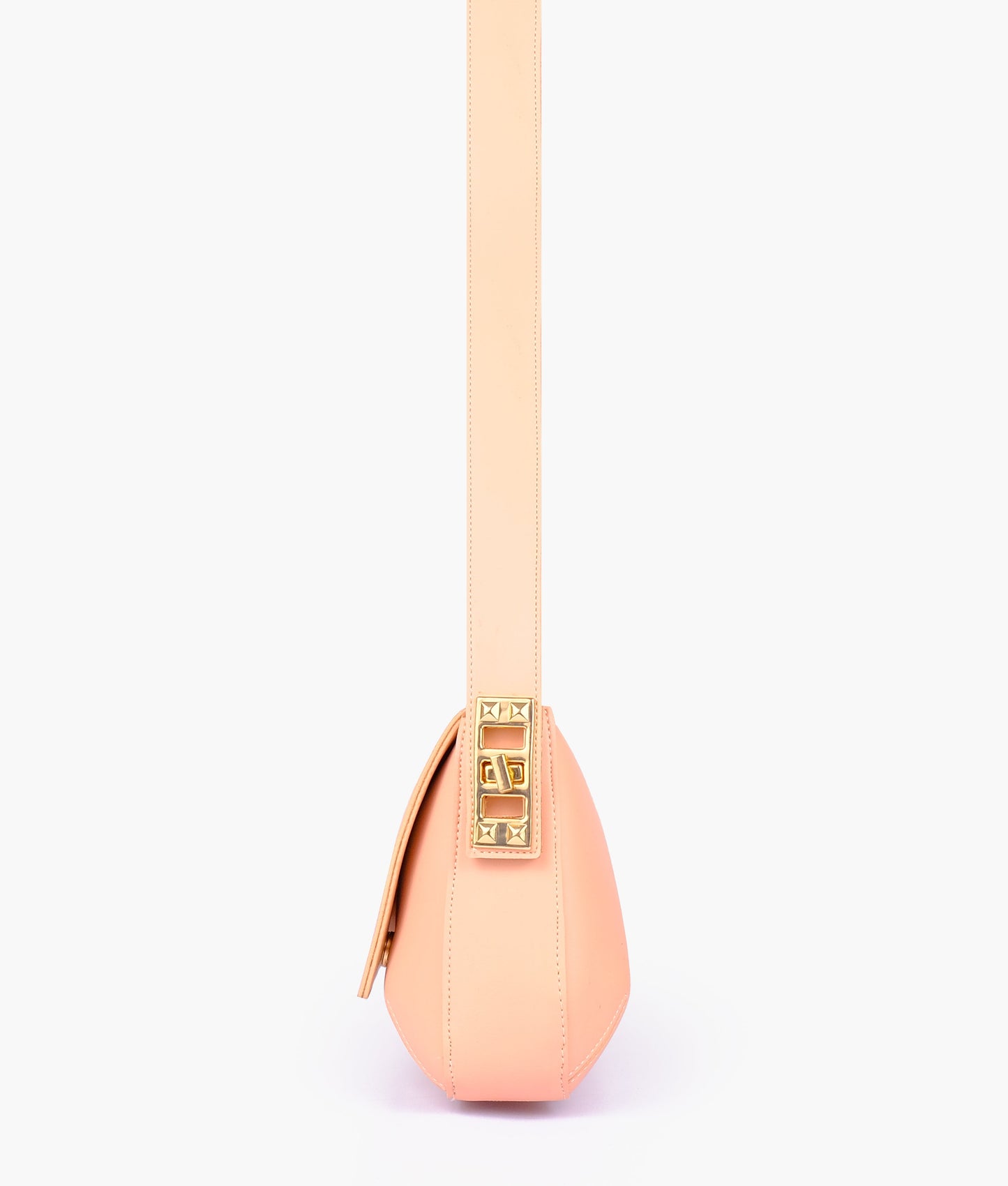 Peach mini flap bag