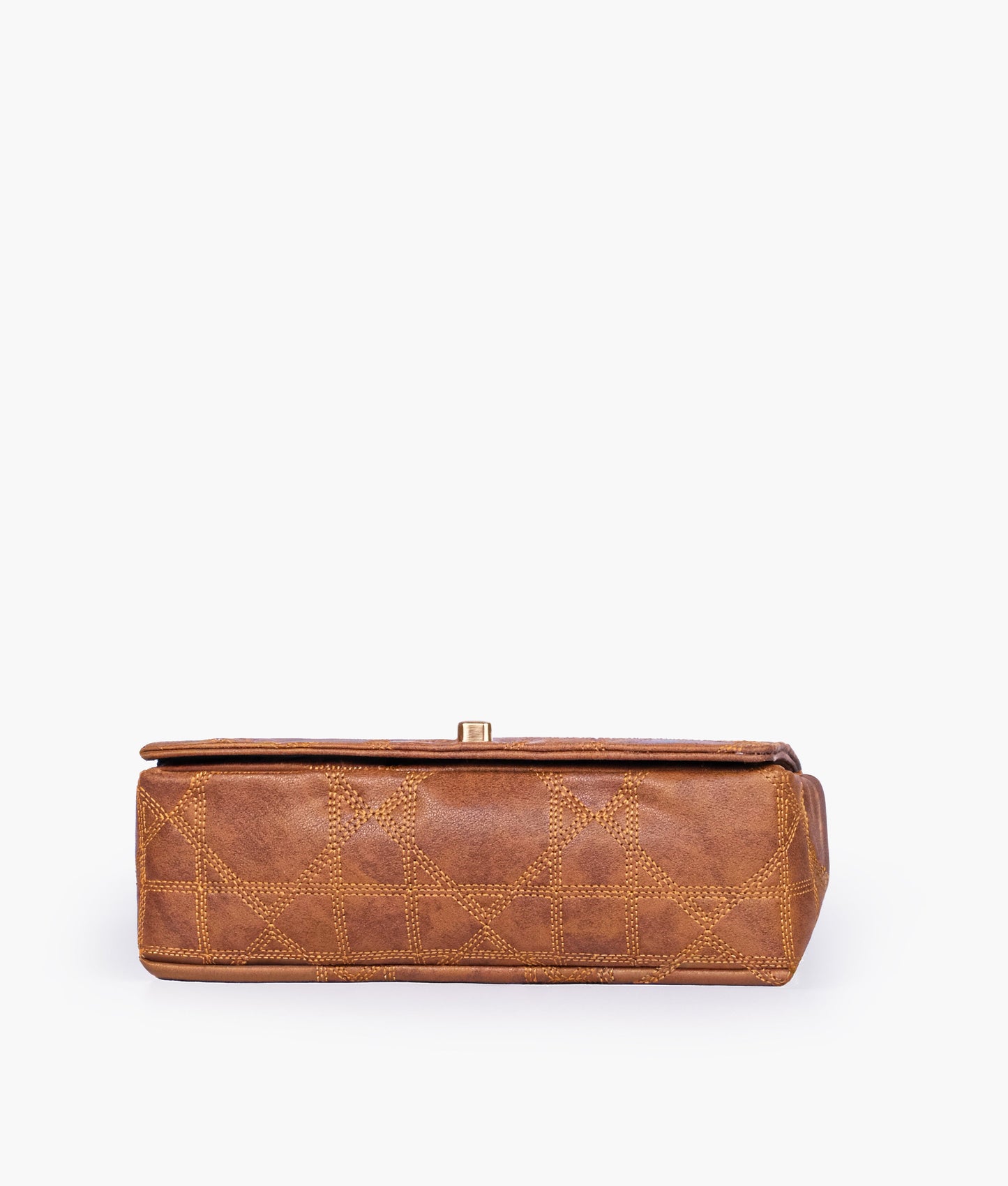 Brown quilted chain purse
