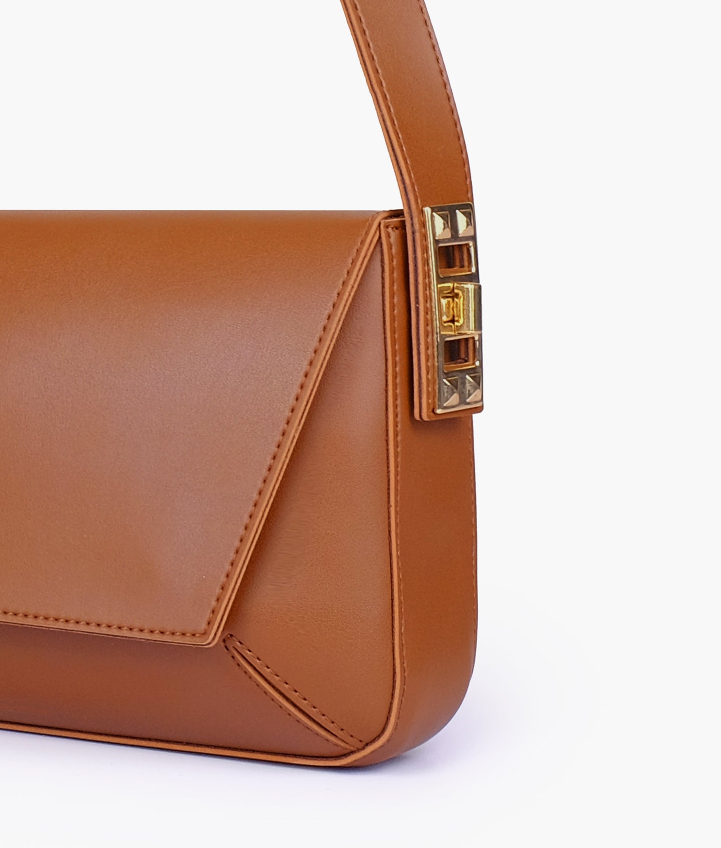 Brown mini flap bag