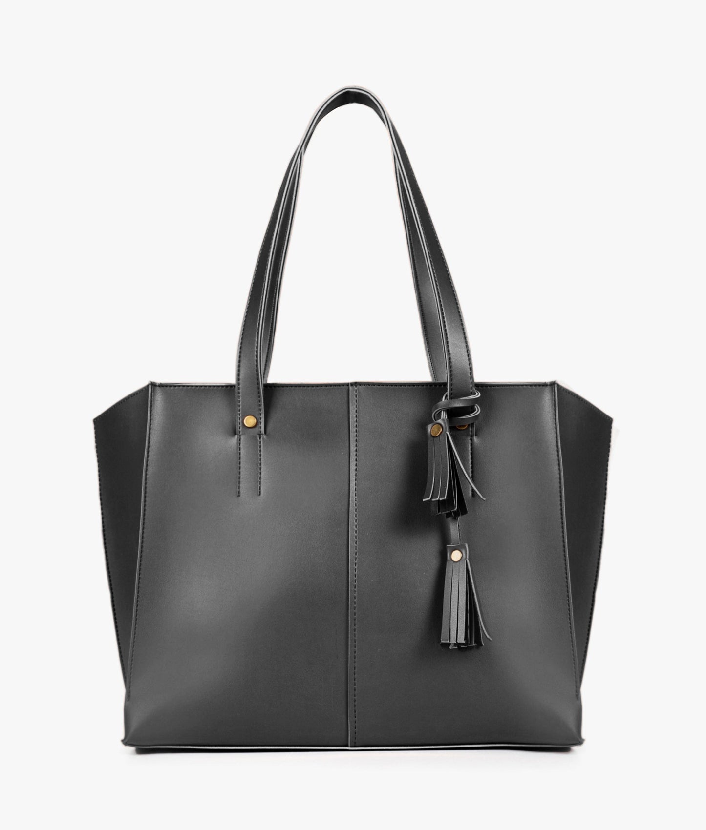 Black over the shoulder tote bag