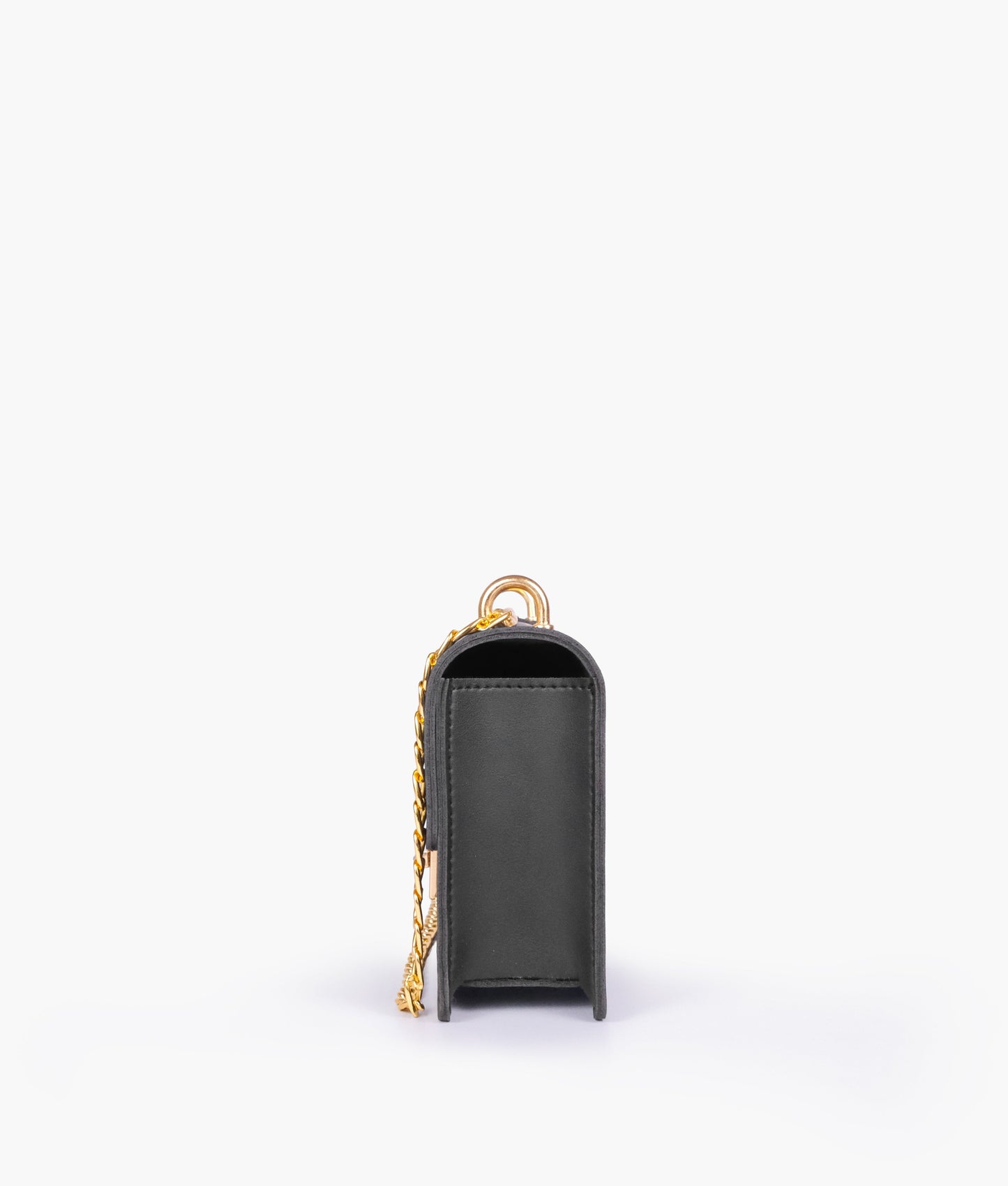 Black east-west shoulder bag with half chain