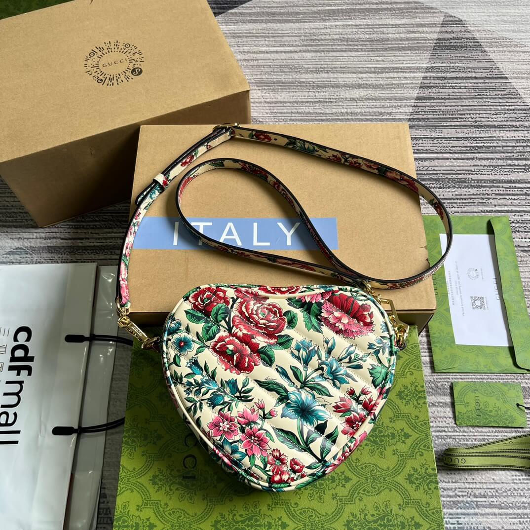 VBS 740355 Mini Heart Shoulder Bag 20cm white Rose Pink