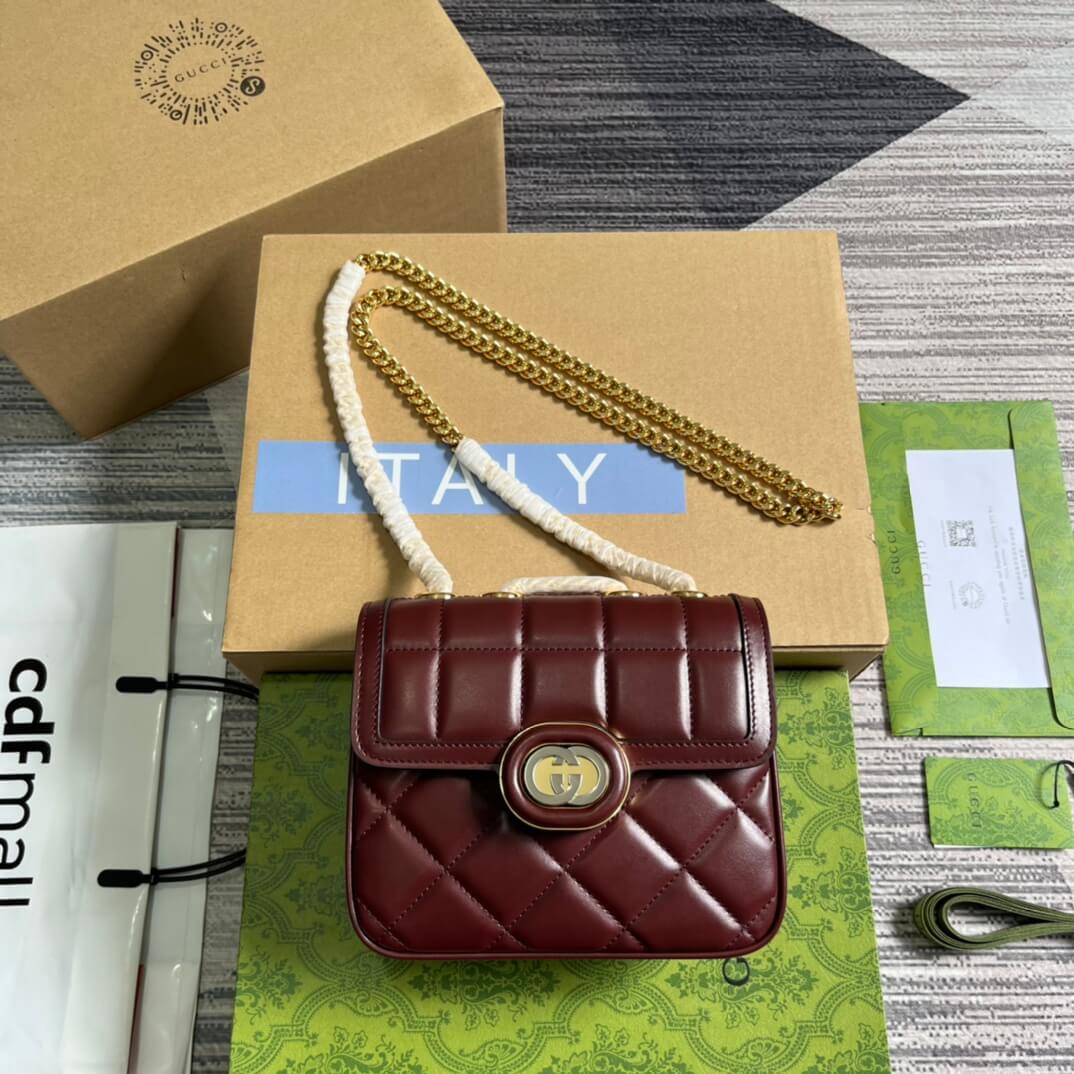 VBS 741457 Deco Small size shoulder bag 18cm crimson