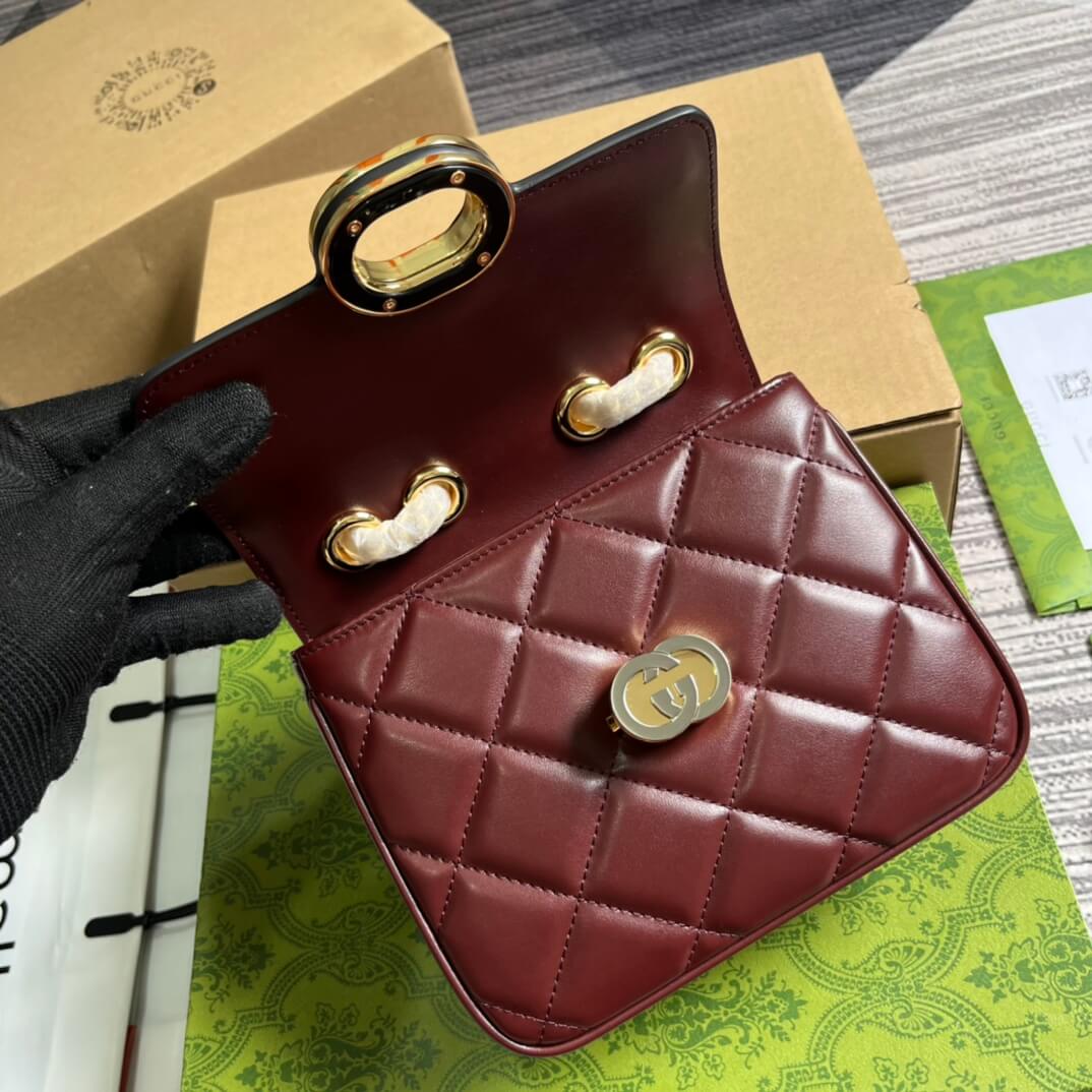 VBS 741457 Deco Small size shoulder bag 18cm crimson