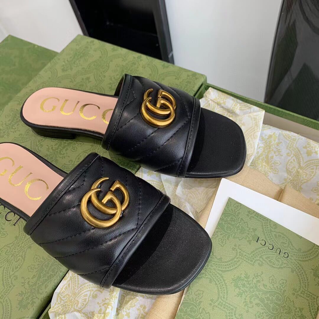 VBS Blooms Supreme floral slide sandal black