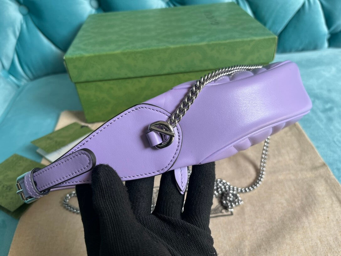 VBS699514 Mini Handbag 21cm purple COWHIDE/ REAL LEATHER