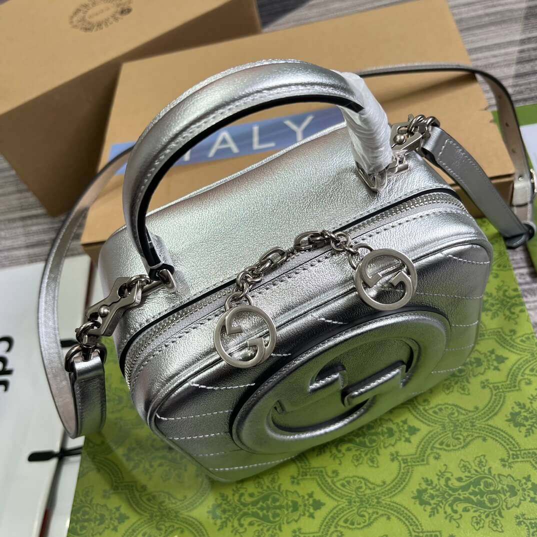 VBS744434 Blondie Handbag 17cm silvery leather