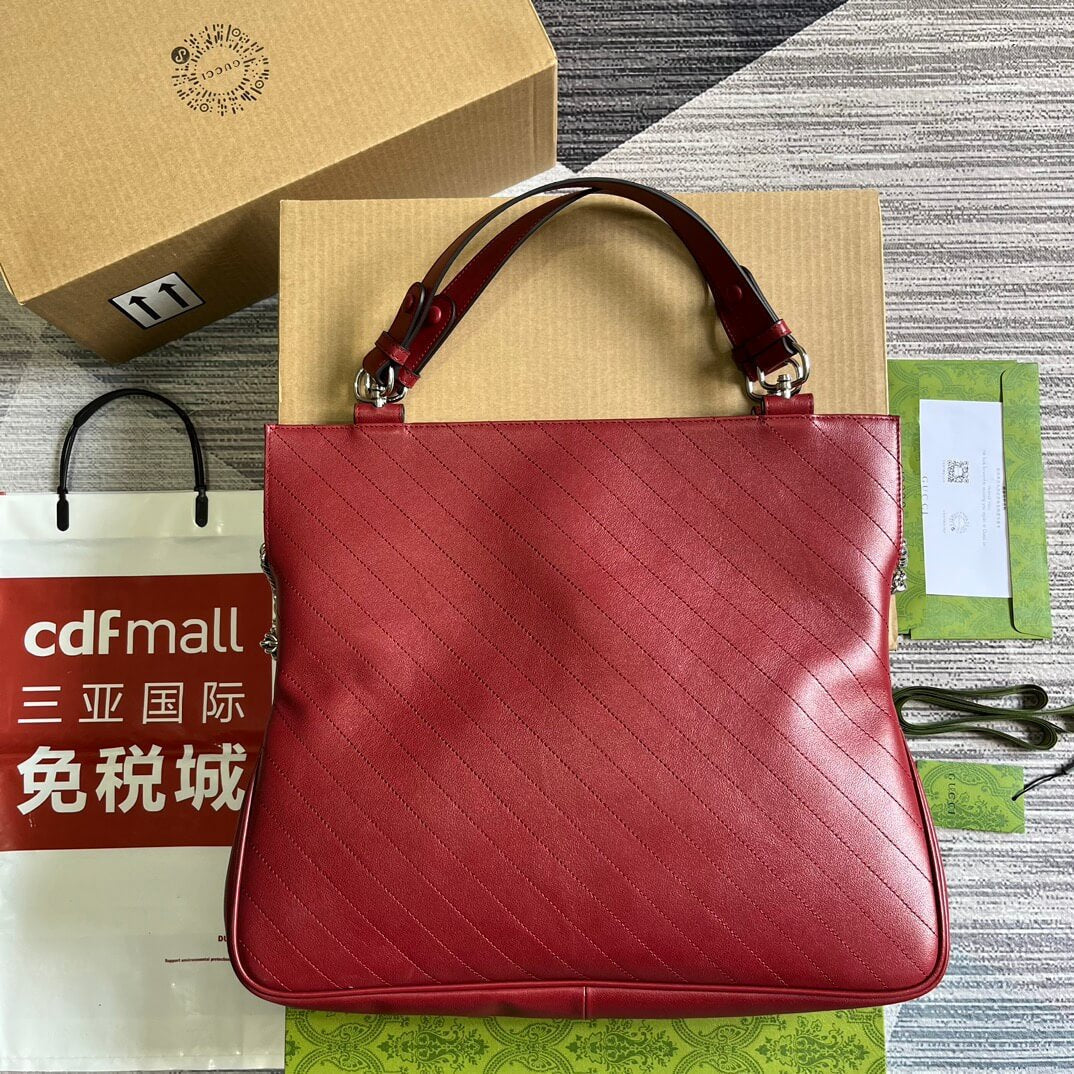 VBS751516 Blondie Handbag 34.5cm red COWHIDE/ REAL LEATHER