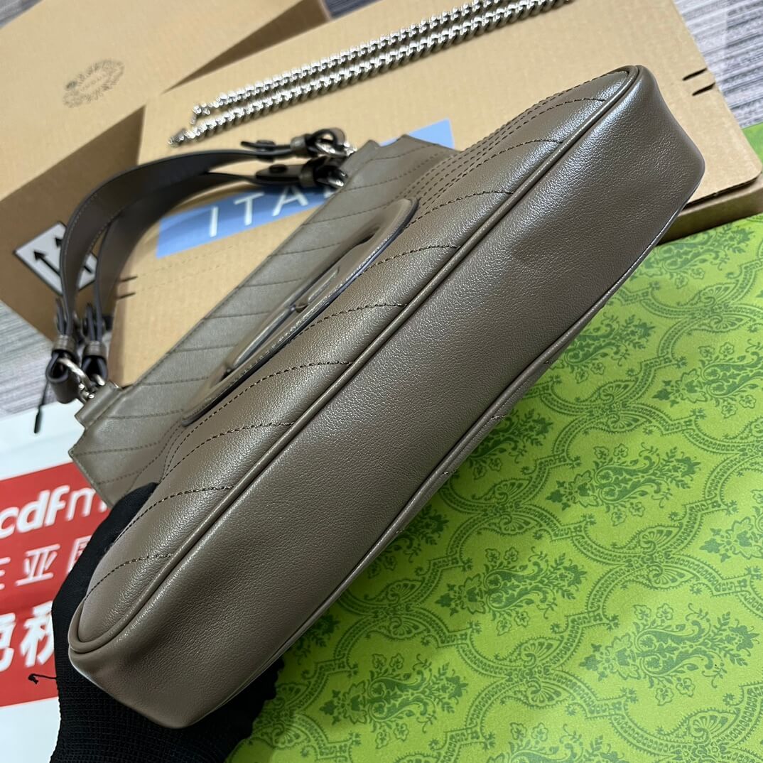 VBS751518 Blondie Handbag 24cm grey leather Free shipping